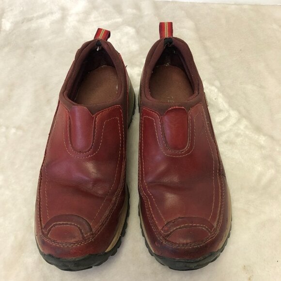 Merrell Polar Moc Red Leather Thinsulation Waterproof Slip On Loafers Size 8.5 - Picture 3 of 14